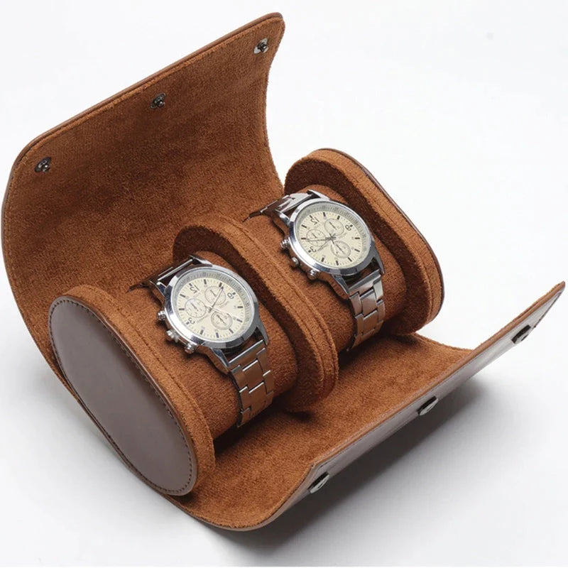 Dual watch roll black or brown