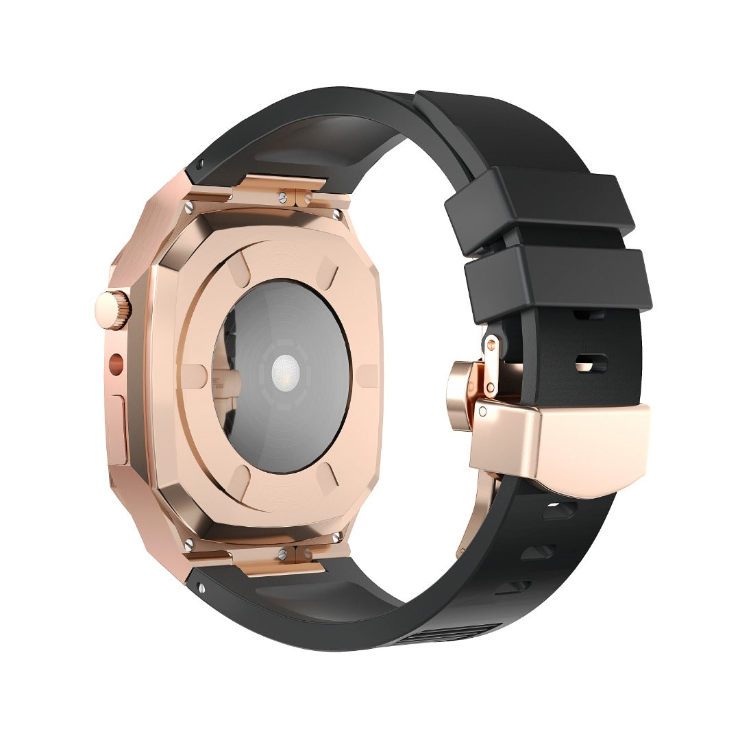 Luxury Stainless Steel Watch case & rubber strap 4 Options