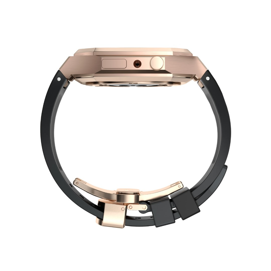 Luxury Stainless Steel Watch case & rubber strap 4 Options