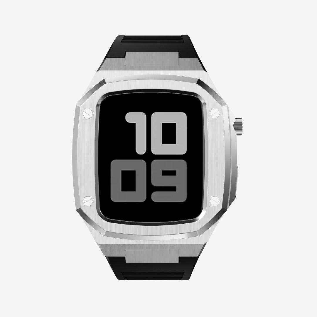 Luxury Stainless Steel Watch case & rubber strap 4 Options