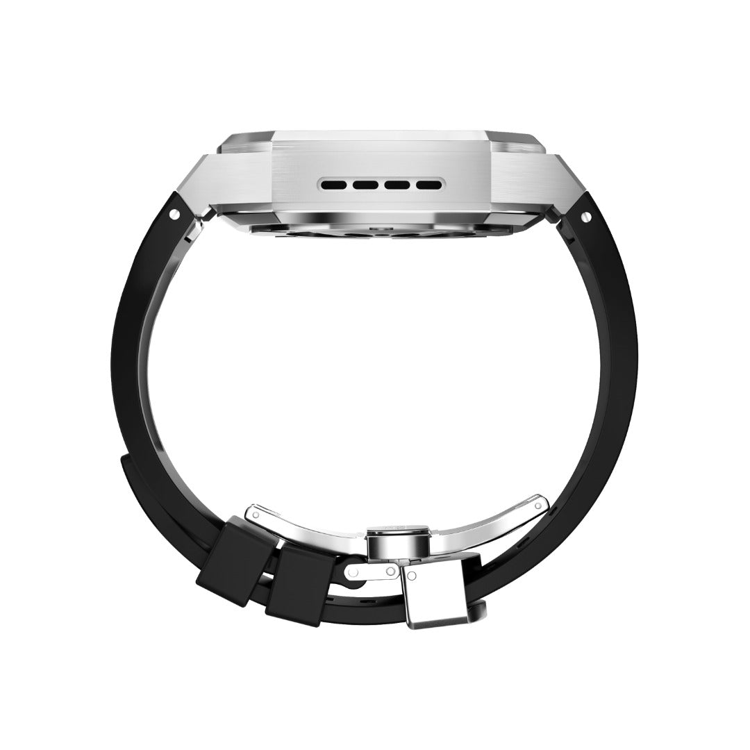 Luxury Stainless Steel Watch case & rubber strap 4 Options
