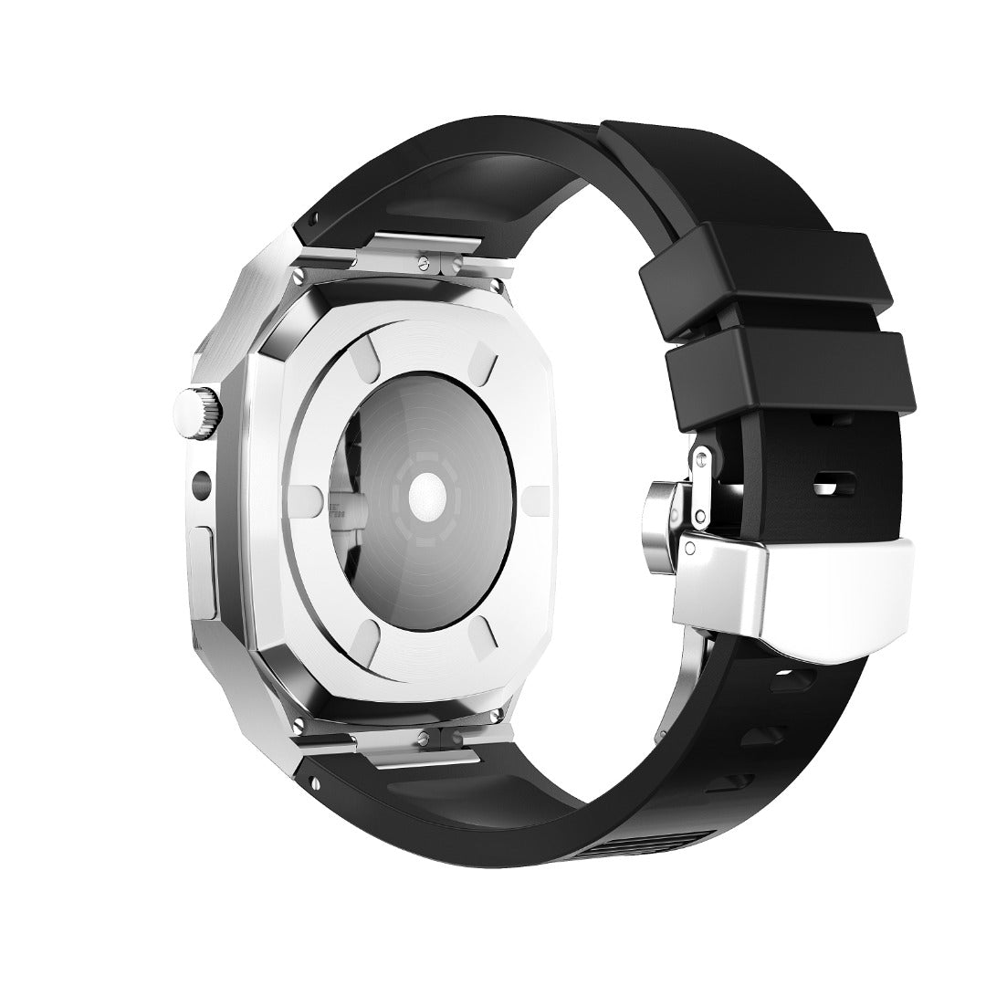Luxury Stainless Steel Watch case & rubber strap 4 Options