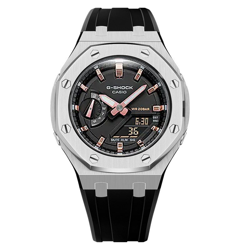 CasiOak mod watch G-Shock Casio GMA-S2100 42mm silver