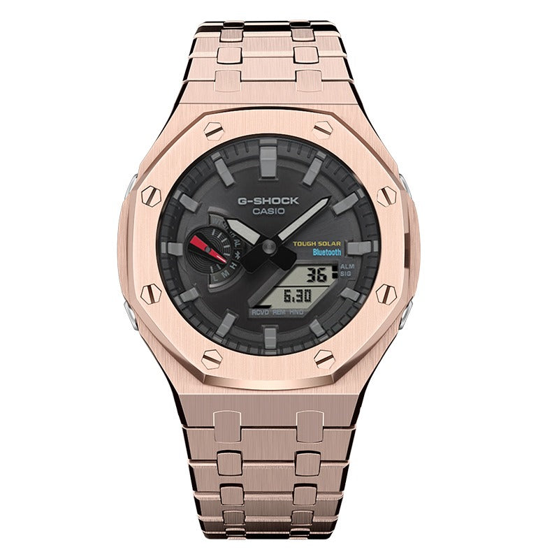 CasiOak GA-B2100-1A 45mm Bluetooth/solar with stainless steel bracelet