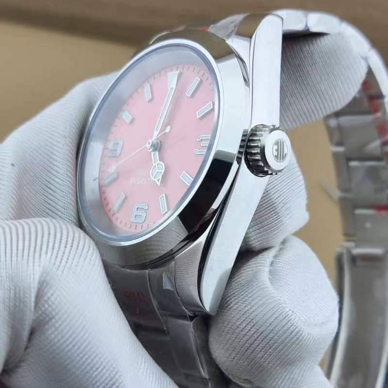 TIE Classic Automatic NH35 Silver/Salmon