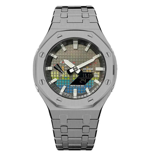 Custom Music GA-2100 with stainless steel bracelet