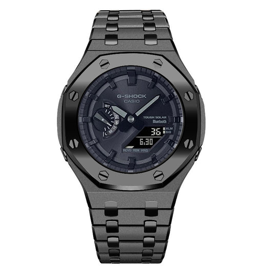 CasiOak 45mm Bluetooth/Solar with Matte/Shiny Stainless Steel