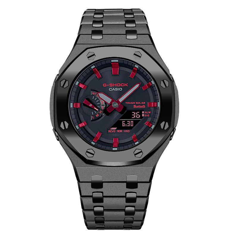 CasiOak 45mm Bluetooth/Solar with Matte/Shiny Stainless Steel