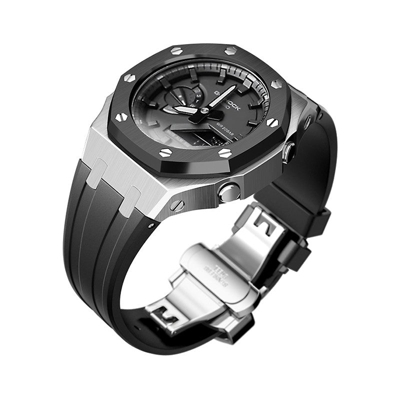 CasiOak mod watch G-Shock Casio GA-2100-1A1 45mm silver/black
