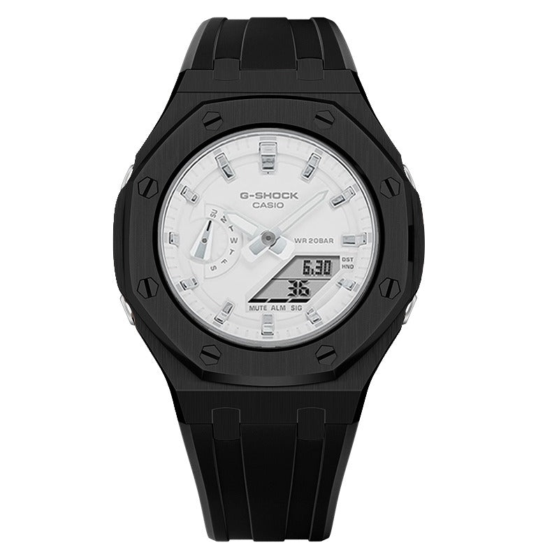 CasiOak GMA-S2100 42mm black with rubber strap