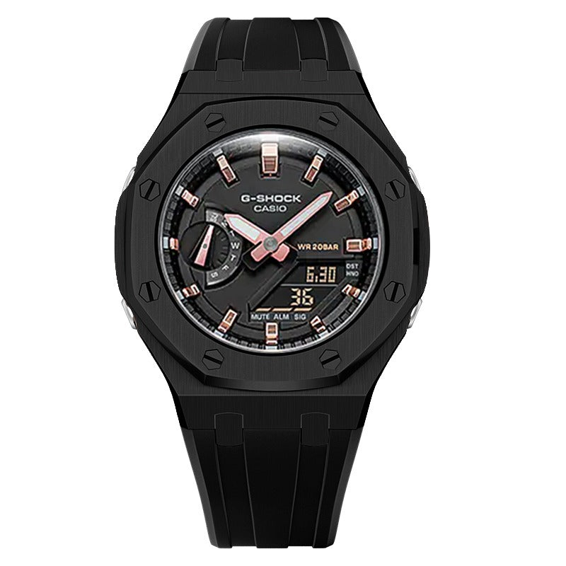 CasiOak GMA-S2100 42mm black with rubber strap