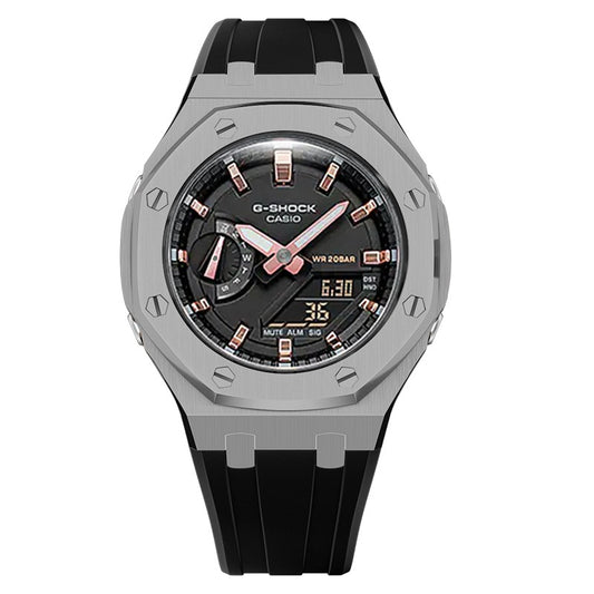CasiOak GMA-S2100 42mm gunmetal grey with rubber strap