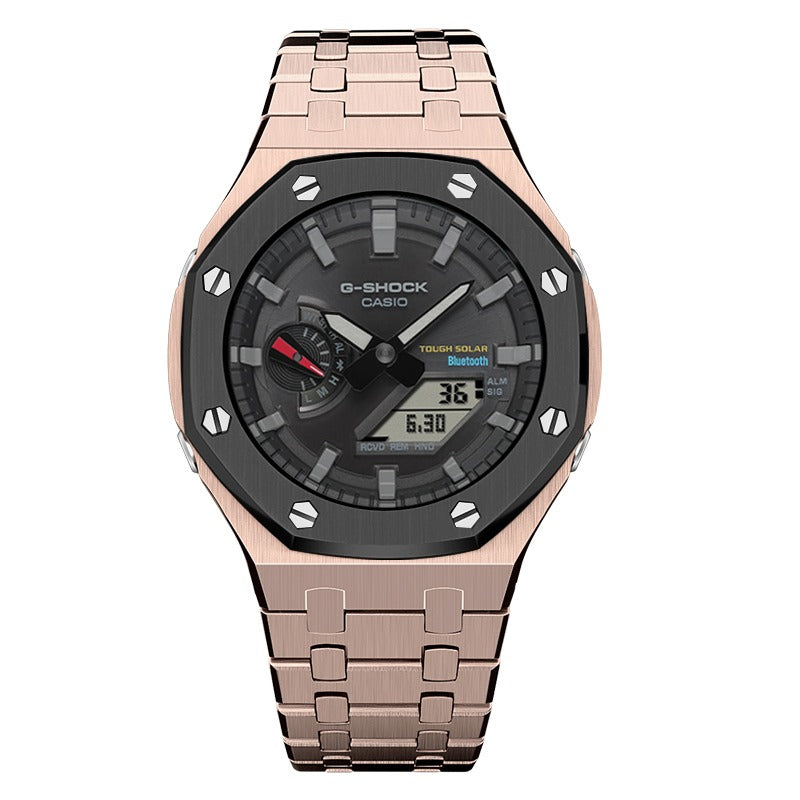 CasiOak GA-B2100-1A 45mm Bluetooth/solar with stainless steel bracelet