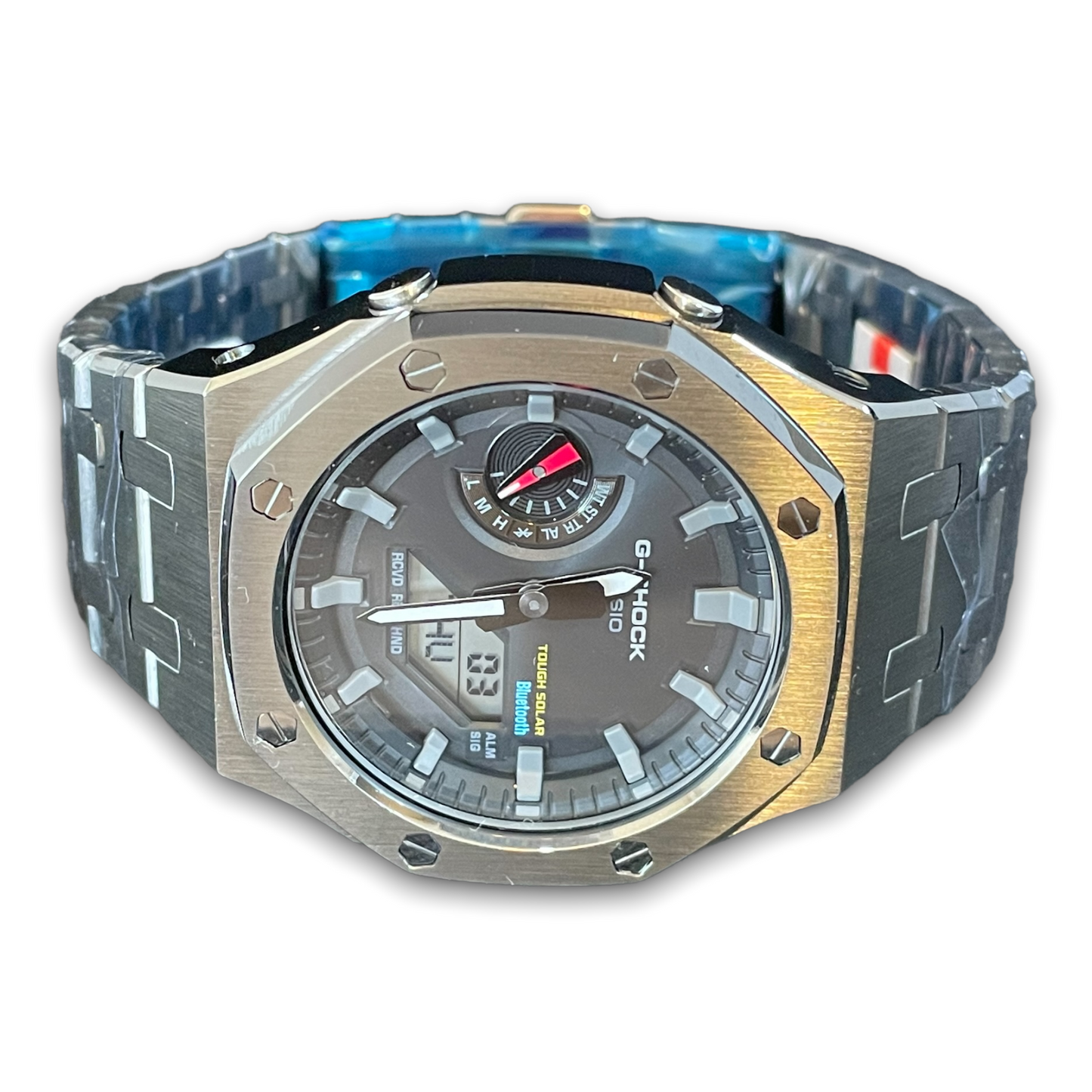 CasiOak GA-B2100-1A 45mm Bluetooth/solar with stainless steel bracelet