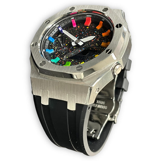 Rainbow Constellation GA-2100 45mm with rubber strap