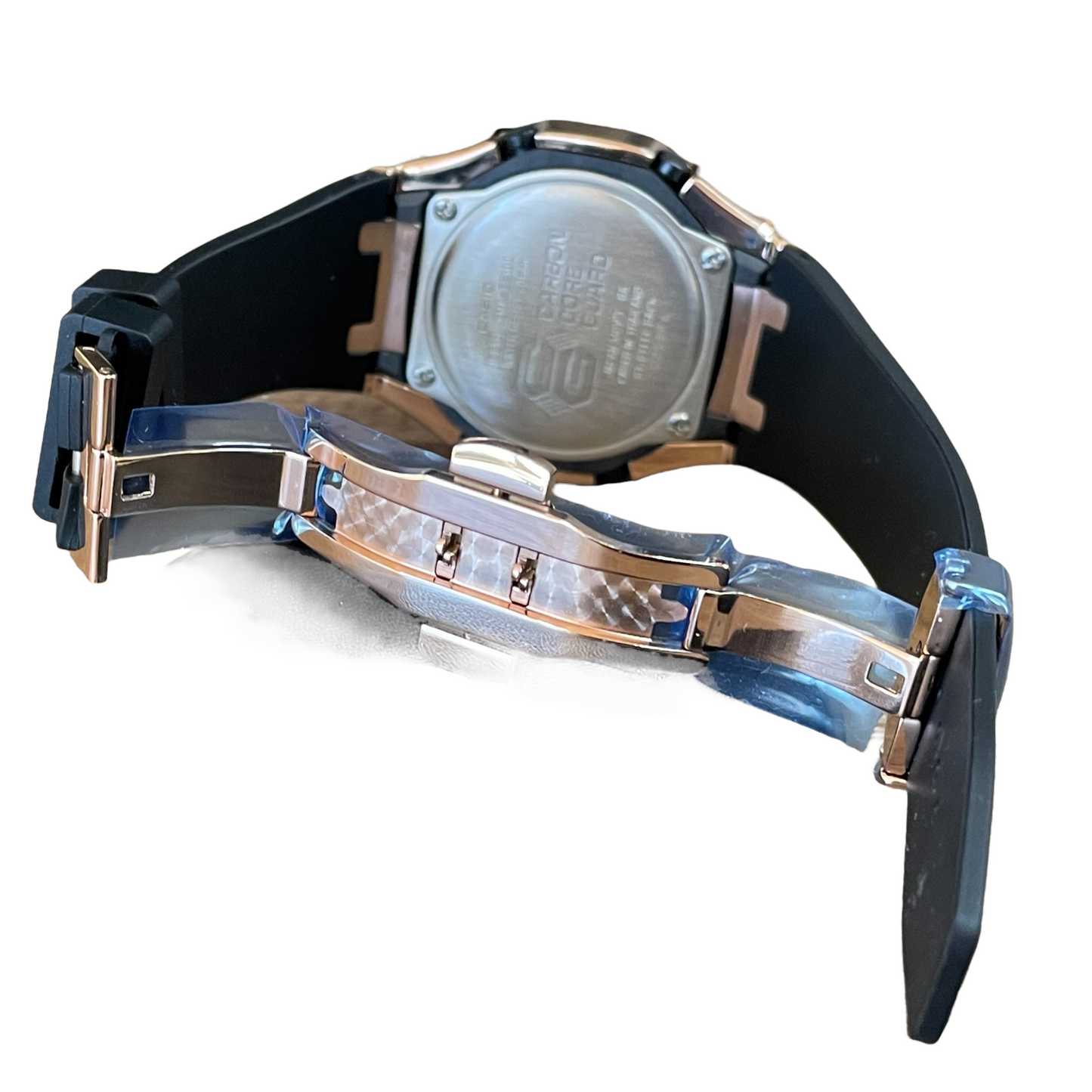 CasiOak GMA-S2100-1A 42mm rose/black & black rubber strap