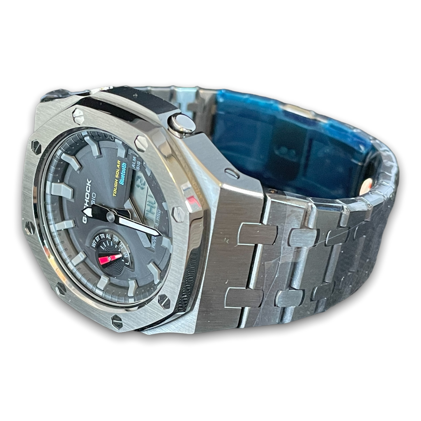 CasiOak GA-B2100-1A 45mm Bluetooth/solar with stainless steel bracelet